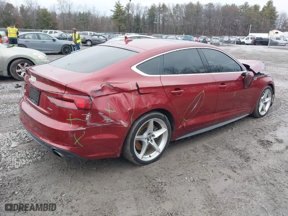 2019 Audi A5 Sportback Premium Plus with VIN WAUENCF56KA082869, listed as a IAAI auction lot 41127531 with 78,416 mi miles. Bid and sale history available at carsss.com. Image 4.