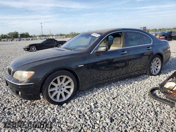 2006 BMW 7 Series 750i with VIN WBAHL83536DT03420, listed as a Copart auction lot 53840445 with Not Provided miles and Salvage Title. Bid and sale history available at carsss.com. Image 1.