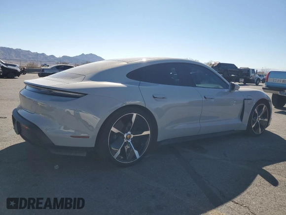 2022 Porsche Taycan with VIN WP0AA2Y17NSA15457, listed as a Copart auction lot 79579094 with 25,515 mi miles and Salvage title. Bid and sale history available at DreamBid. Image 3.