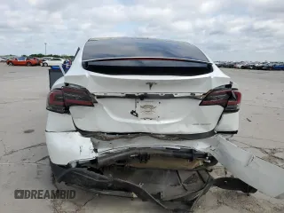 2020 Tesla Model X Long Range with VIN 5YJXCBE24LF253100, listed as a Copart auction lot 53601095 with Not Provided miles and Salvage Title. Bid and sale history available at carsss.com. Image 6.