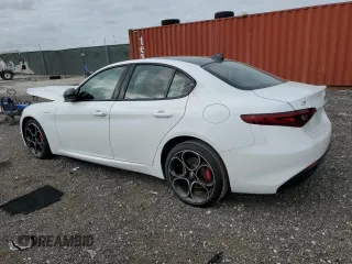 2023 Alfa Romeo Giulia Veloce with VIN ZARFANBNXP7670966, listed as a Copart auction lot 80706434 with 19,459 mi miles and Salvage title. Bid and sale history available at DreamBid. Image 2.