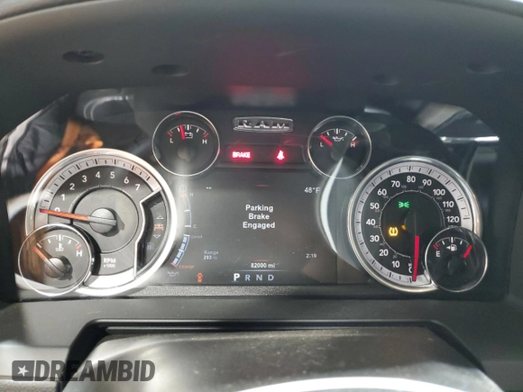 2018 Ram 2500 Laramie with VIN 3C6UR5NJ1JG342051, listed as a Copart auction lot 43934255 with 82,000 mi miles and Salvage title. Bid and sale history available at DreamBid. Image 9.