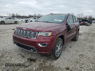 2020 Jeep Grand Cherokee Overland with VIN 1C4RJFCG2LC327390, listed as a Copart auction lot 45600615 with 121,504 mi miles and Salvage Title. Bid and sale history available at carsss.com. Image 1.