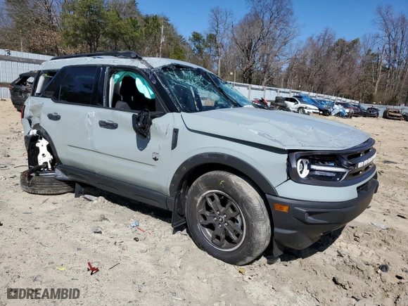 2024 Ford Bronco Sport Big Bend with VIN 3FMCR9B69RRF22756, listed as a Copart auction lot 48026745 with 3,960 mi miles and Salvage Title. Bid and sale history available at carsss.com. Image 4.