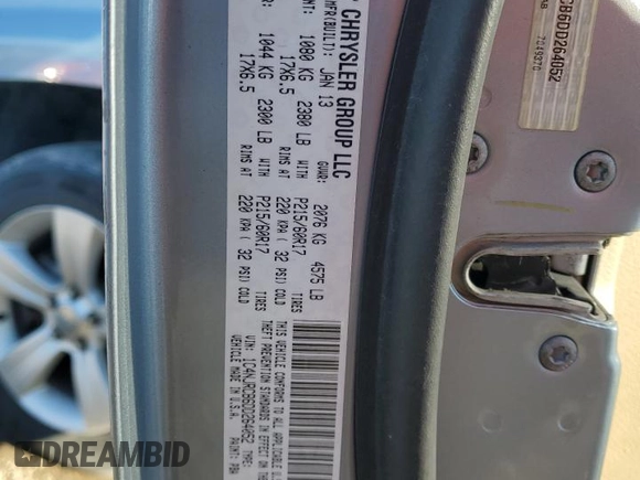 2013 Jeep Patriot Limited с VIN 1C4NJRCB6DD264052, выставлен на аукционе Copart как лот 80082804 с пробегом 162 543 миль миль и Списание • Salvage title. История ставок и продаж доступна на DreamBid. Изображение 13.