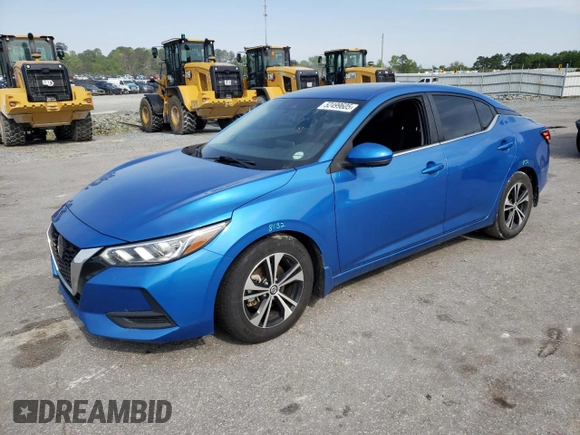 2020 Nissan Sentra SV with VIN 3N1AB8CV7LY275110, listed as a Copart auction lot 52499605 with 67,822 mi miles and Salvage Title. Bid and sale history available at DreamBid. Image 1.