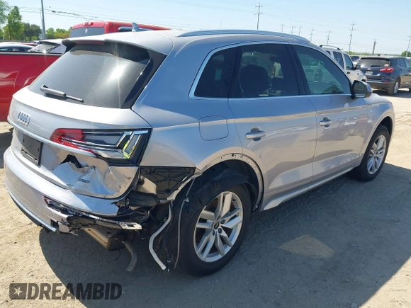 2022 Audi Q5 S line Premium with VIN WA1GAAFY2N2119625, listed as a IAAI auction lot 41979117 with 18,694 mi miles and . Bid and sale history available at DreamBid. Image 4.