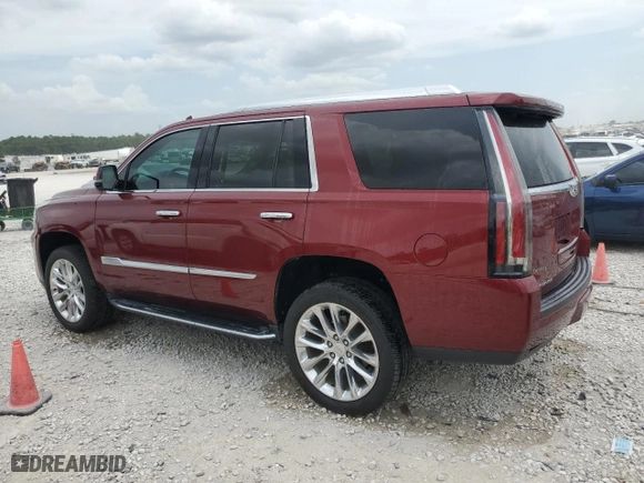 2020 Cadillac Escalade Luxury with VIN 1GYS3BKJ9LR217557, listed as a Copart auction lot 61842584 with 63,461 mi miles and Salvage Title. Bid and sale history available at carsss.com. Image 2.