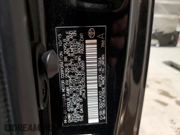 2016 Scion tC with VIN JTKJF5C70GJ018889, listed as a Copart auction lot 88095155 with 59,492 mi miles and Salvage Title. Bid and sale history available at carsss.com. Image 12.