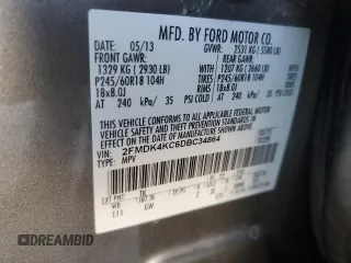 2013 Ford Edge Limited with VIN 2FMDK4KC6DBC34864, listed as a Copart auction lot 41521345 with 167,793 mi miles and Salvage Title. Bid and sale history available at carsss.com. Image 15.