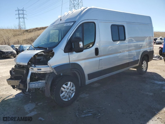 2019 Ram ProMaster Cargo Van with VIN 3C6TRVDG4KE523109, listed as a Copart auction lot 45537425 with 47,789 mi miles and Salvage Title. Bid and sale history available at carsss.com. Image 1.