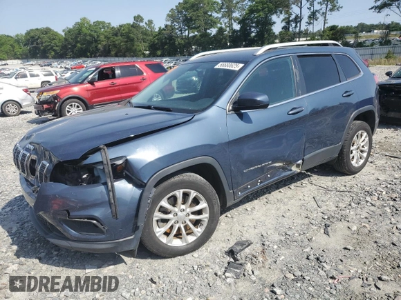 2019 Jeep Cherokee Latitude with VIN 1C4PJLCB9KD405991, listed as a Copart auction lot 56680625 with 123,008 mi miles and Salvage title. Bid and sale history available at DreamBid. Image 1.