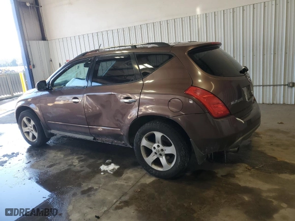 2003 Nissan Murano SL with VIN JN8AZ08W53W212661, listed as a Copart auction lot 88553385 with 167,319 mi miles and Clean Title. Bid and sale history available at carsss.com. Image 2.