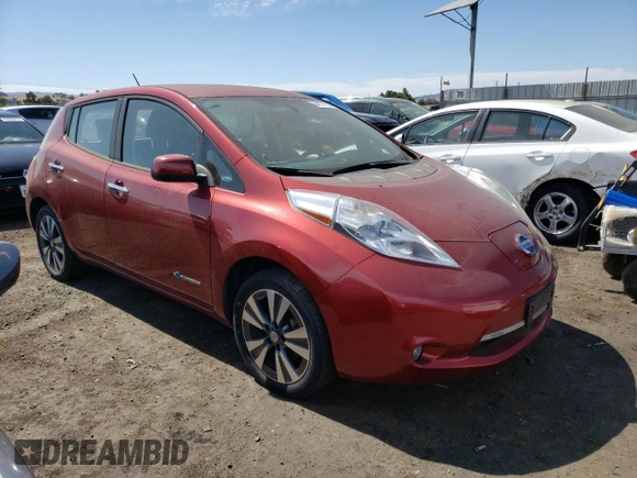 2015 Nissan LEAF SV with VIN 1N4AZ0CP0FC303912, listed as a Copart auction lot 64177143 with 24,733 mi miles. Bid and sale history available at carsss.com. Image 4.