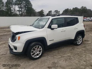 2020 Jeep Renegade Latitude with VIN ZACNJBBB9LPL41423, listed as a Copart auction lot 45512325 with 0 mi miles and Salvage Title. Bid and sale history available at carsss.com. Image 1.