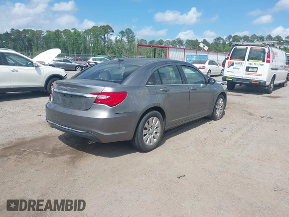 2012 Chrysler 200 LX with VIN 1C3CCBAB7CN305295, listed as a IAAI auction lot 42152143 with 184,352 mi miles. Bid and sale history available at carsss.com. Image 4.