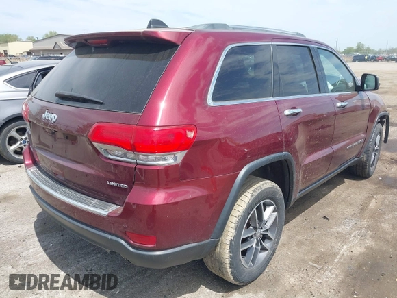 2018 Jeep Grand Cherokee Limited with VIN 1C4RJFBG7JC199758, listed as a IAAI auction lot 42241394 with 108,141 mi miles and . Bid and sale history available at DreamBid. Image 4.