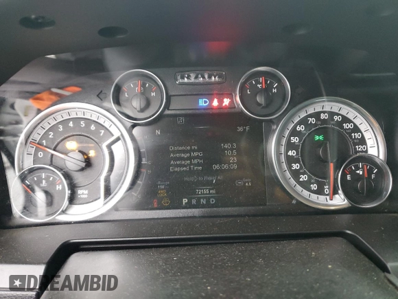 2018 Ram 2500 Laramie with VIN 3C6UR5FJ8JG173113, listed as a Copart auction lot 84708244 with 72,155 mi miles and Salvage title. Bid and sale history available at DreamBid. Image 9.