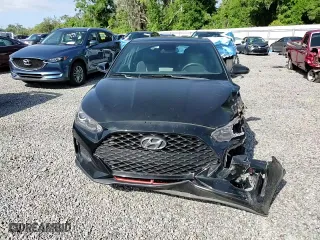 2019 Hyundai Veloster Turbo with VIN KMHTH6AB3KU013504, listed as a Copart auction lot 52546535 with 37,975 mi miles and Salvage Title. Bid and sale history available at carsss.com. Image 11.