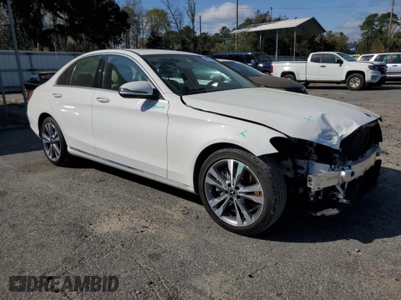 2020 Mercedes-Benz C with VIN W1KWF8DB5LR593475, listed as a Copart auction lot 49991955 with 33,108 mi miles and Salvage Title. Bid and sale history available at carsss.com. Image 4.