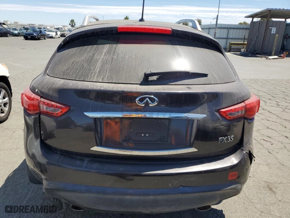 2012 Infiniti FX35 with VIN JN8AS1MW7CM152197, listed as a Copart auction lot 66753344 with 0 mi miles and Salvage Title. Bid and sale history available at carsss.com. Image 6.