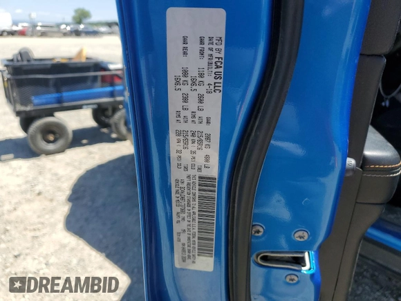 2018 Jeep Compass Sport with VIN 3C4NJDAB7JT373681, listed as a Copart auction lot 58225285 with 95,542 mi miles and Salvage title. Bid and sale history available at DreamBid. Image 12.