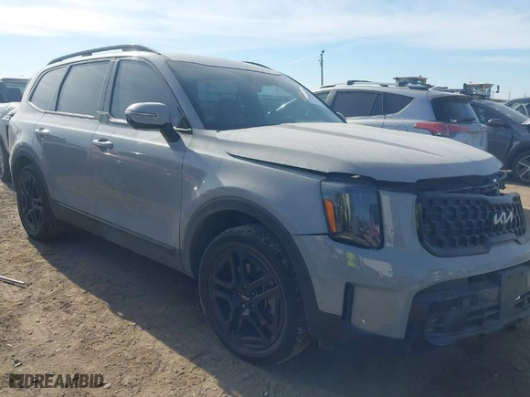 2024 Kia Telluride SX Prestige X-Pro with VIN 5XYP5DGCXRG445215, listed as a IAAI auction lot 40995272 with 17,931 mi miles. Bid and sale history available at carsss.com. Image 1.