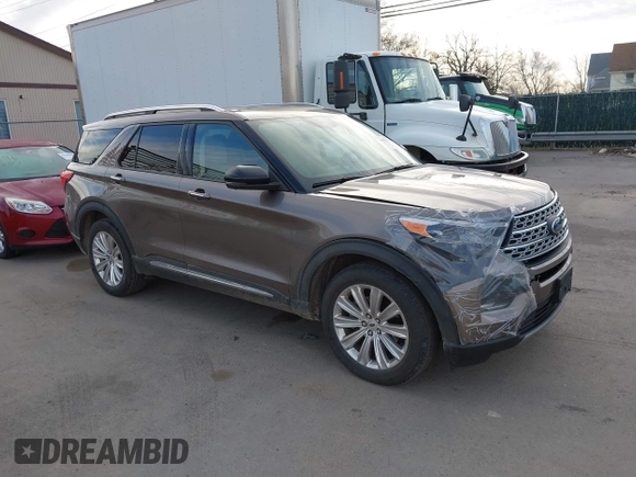 2021 Ford Explorer Limited with VIN 1FMSK8FH2MGB77611, listed as a IAAI auction lot 41951777 with 70,550 mi miles. Bid and sale history available at carsss.com. Image 1.