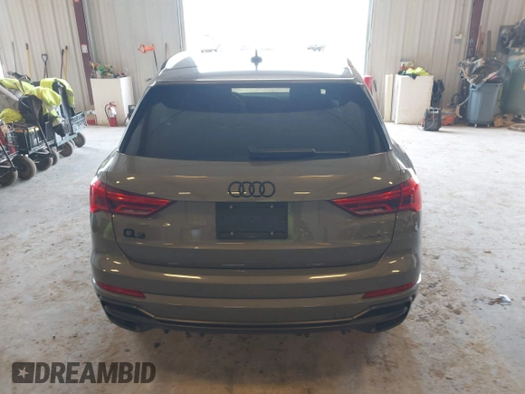 2022 Audi Q3 S line Premium Plus with VIN WA1EECF38N1139153, listed as a IAAI auction lot 42215818 with 37,644 mi miles and . Bid and sale history available at DreamBid. Image 16.