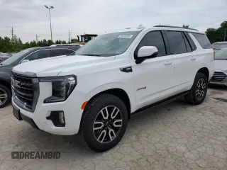 2023 GMC Yukon AT4 with VIN 1GKS2CKL3PR344069, listed as a Copart auction lot 55419254 with 15,102 mi miles and Salvage Title. Bid and sale history available at carsss.com. Image 1.