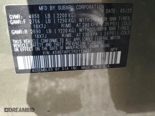 2024 Subaru Outback Touring with VIN 4S4BTAPC2R3113431, listed as a Copart auction lot 41418505 with 23,915 mi miles and Salvage Title. Bid and sale history available at carsss.com. Image 13.