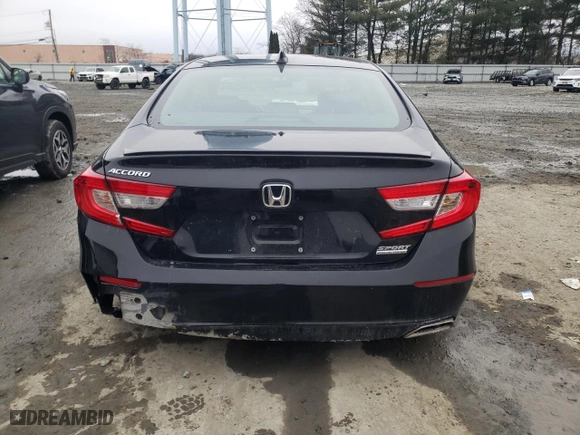 2022 Honda Accord Sedan Sport SE with VIN 1HGCV1F40NA115666, listed as a Copart auction lot 44984545 with 0 mi miles and Salvage Title. Bid and sale history available at carsss.com. Image 6.