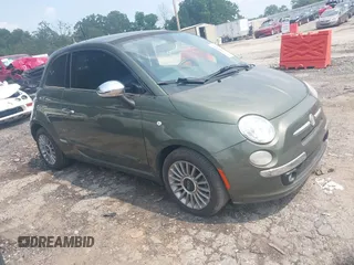 2012 FIAT 500 Lounge with VIN 3C3CFFCR5CT190611, listed as a IAAI auction lot 42380843 with 94,328 mi miles and . Bid and sale history available at DreamBid. Image 1.