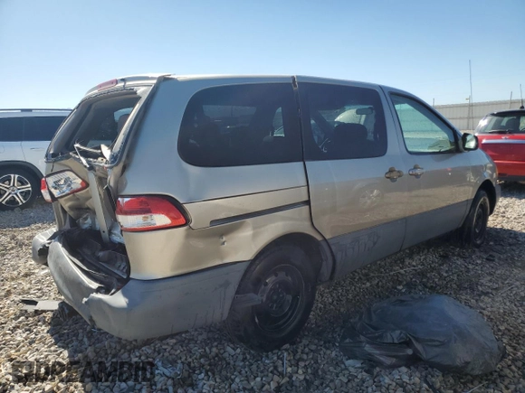 2001 Toyota Sienna CE with VIN 4T3ZF19C61U356216, listed as a Copart auction lot 57898384 with 0 mi miles and Salvage Title. Bid and sale history available at carsss.com. Image 3.