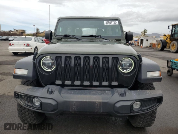 2022 Jeep Wrangler Unlimited Sport with VIN 1C4HJXDG2NW279018, listed as a Copart auction lot 87961135 with 11,015 mi miles and Salvage title. Bid and sale history available at DreamBid. Image 5.