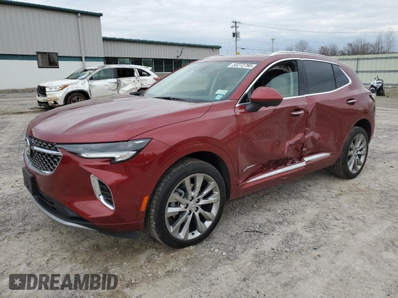 2023 Buick Envision Avenir with VIN LRBFZSR40PD223951, listed as a Copart auction lot 53272795 with 6,842 mi miles and Salvage Title. Bid and sale history available at carsss.com. Image 1.