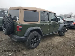2023 Jeep Wrangler Sport S with VIN 1C4HJXDG1PW504242, listed as a Copart auction lot 83772924 with 29,237 mi miles and Salvage Title. Bid and sale history available at DreamBid. Image 3.