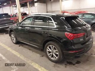 2021 Audi Q3 S line Premium Plus with VIN WA1EECF37M1071376, listed as a IAAI auction lot 41594102 with 22,564 mi miles. Bid and sale history available at carsss.com. Image 3.