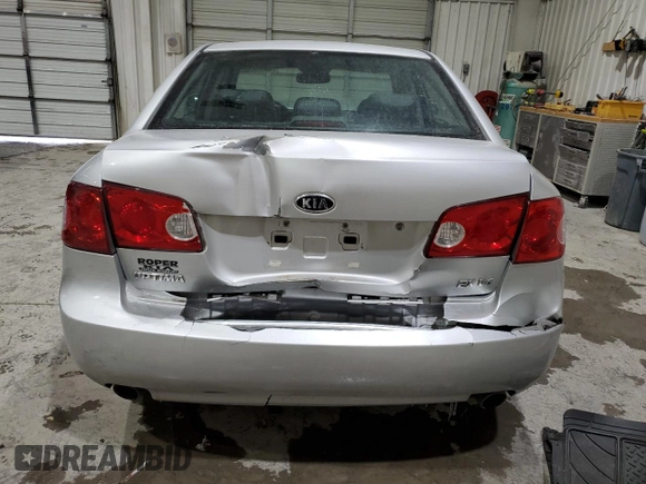 2007 Kia Optima EX with VIN KNAGE124275127221, listed as a Copart auction lot 46538705 with 229,606 mi miles and Salvage Title. Bid and sale history available at carsss.com. Image 6.