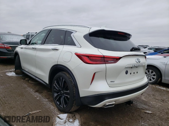 2021 Infiniti QX50 LUXE with VIN 3PCAJ5BB5MF115102, listed as a Copart auction lot 36489093 with 24,360 mi miles. Bid and sale history available at carsss.com. Image 2.