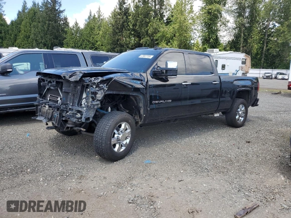 2015 GMC Sierra 2500HD Denali z VIN 1GT120E82FF160626, wystawiony jako Copart lot #57807735 z przebiegiem 193 495 mil mil oraz Szkoda całkowita • Salvage title. Historia ofert i sprzedaży dostępna na DreamBid. Obrazek 1.