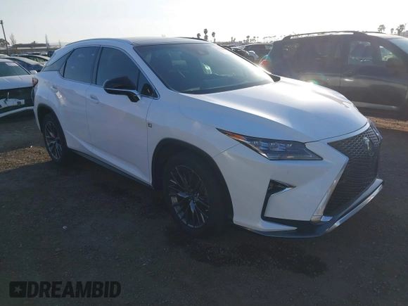 2017 Lexus RX with VIN 2T2BZMCA8HC127537, listed as a IAAI auction lot 41630259 with 37,033 mi miles. Bid and sale history available at carsss.com. Image 1.