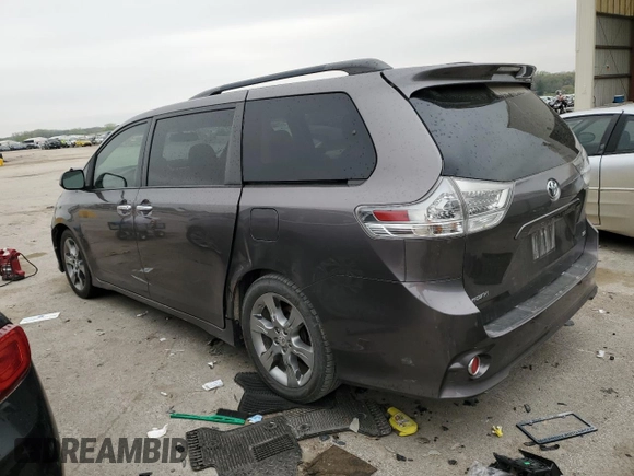 2014 Toyota Sienna SE с VIN 5TDXK3DC1ES519741, выставлен на аукционе Copart как лот 53892035 с пробегом Не указан миль и Списание • Salvage title. История ставок и продаж доступна на DreamBid. Изображение 2.