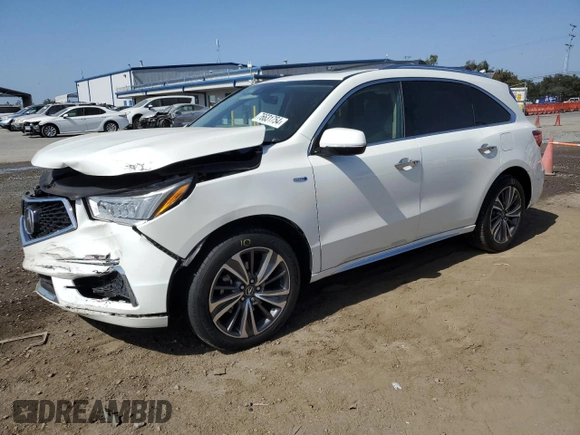 2019 Acura MDX Sport Hybrid w/Technology Pkg with VIN 5J8YD7H52KL001962, listed as a Copart auction lot 76631754 with 43,169 mi miles and Salvage Title. Bid and sale history available at carsss.com. Image 1.