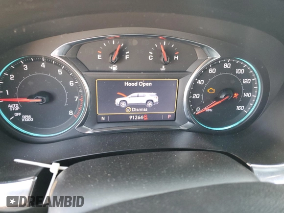 2022 Chevrolet Traverse RS with VIN 1GNERJKW2NJ154401, listed as a Copart auction lot 56026325 with 91,264 mi miles and Salvage title. Bid and sale history available at DreamBid. Image 9.