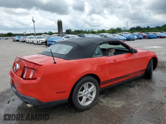 2012 Ford Mustang V6 with VIN 1ZVBP8EMXC5257153, listed as a Copart auction lot 58206405 with 188,460 mi miles and Salvage title. Bid and sale history available at DreamBid. Image 3.