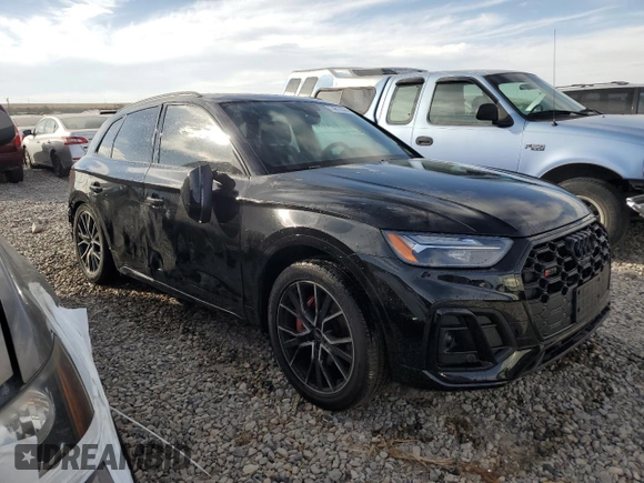 2023 Audi SQ5 Premium Plus with VIN WA1B4AFY8P2145974, listed as a Copart auction lot 74813564 with 15,394 mi miles and Salvage Title. Bid and sale history available at carsss.com. Image 4.