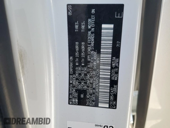 2024 Lexus NX 250 with VIN JTJADCAZXR5016226, listed as a Copart auction lot 43197805 with 17,640 mi miles and Salvage title. Bid and sale history available at DreamBid. Image 16.
