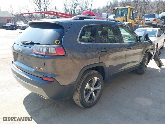 2019 Jeep Cherokee Limited with VIN 1C4PJMDX6KD138423, listed as a IAAI auction lot 41784512 with 86,281 mi miles. Bid and sale history available at carsss.com. Image 4.