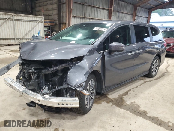 2024 Honda Odyssey EX-L с VIN 5FNRL6H63RB009705, выставлен на аукционе Copart как лот 56059715 с пробегом Не указан миль и Списание • Salvage title. История ставок и продаж доступна на DreamBid. Изображение 1.